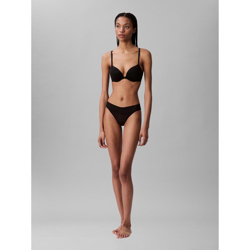 Calvin Klein Logo Lace Trim Thong Brief